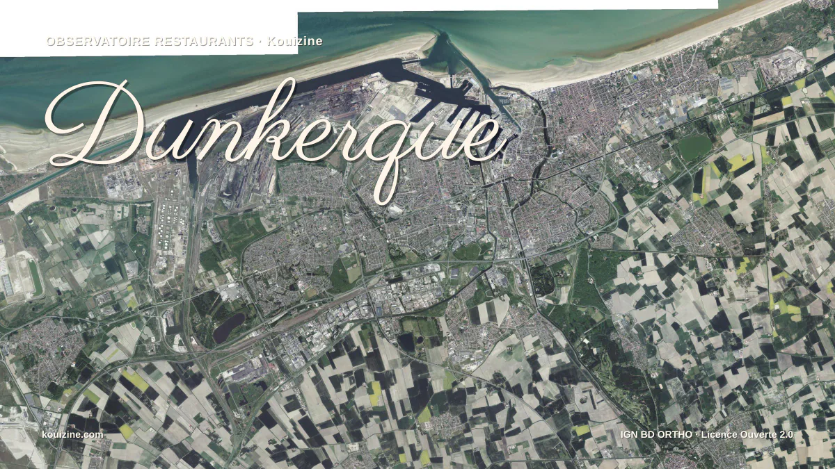 Vue aérienne de Dunkerque