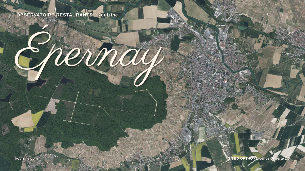 Vue aérienne de Épernay