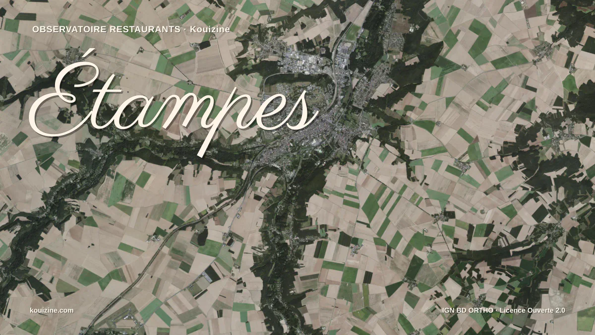 Vue aérienne de Étampes
