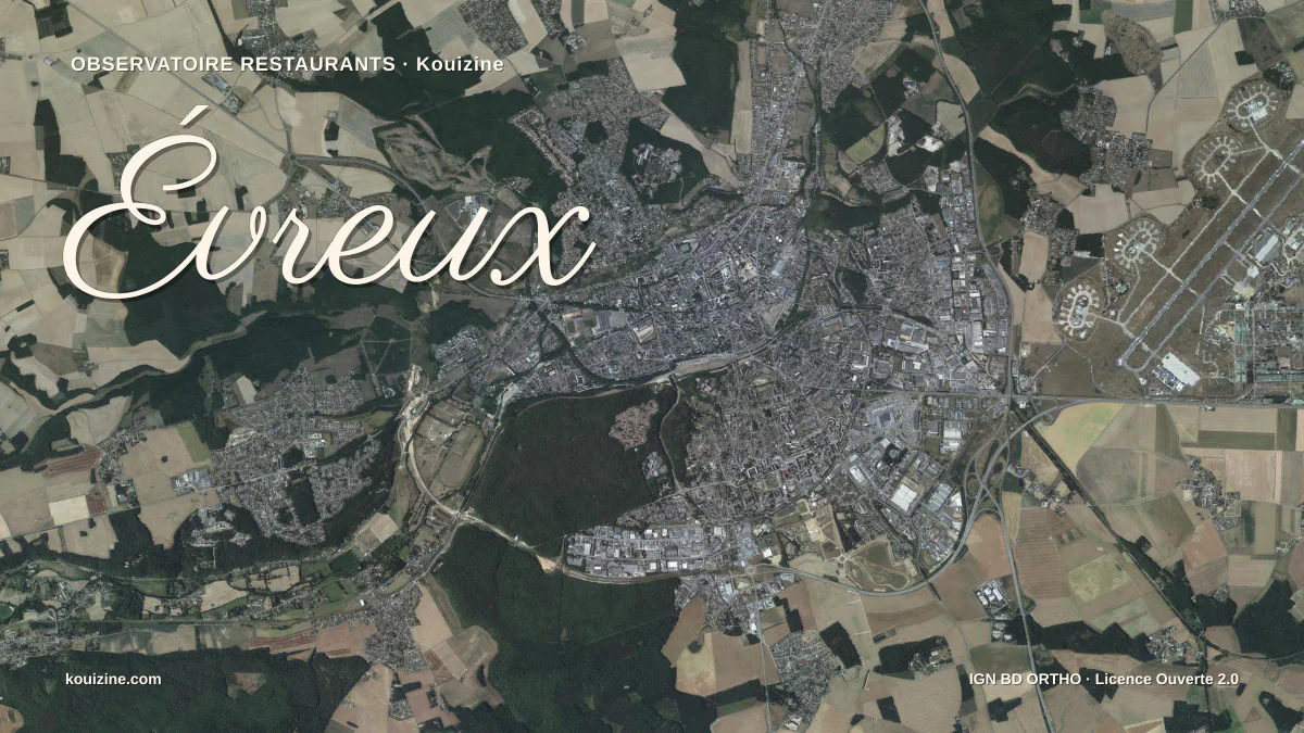Vue aérienne de Évreux