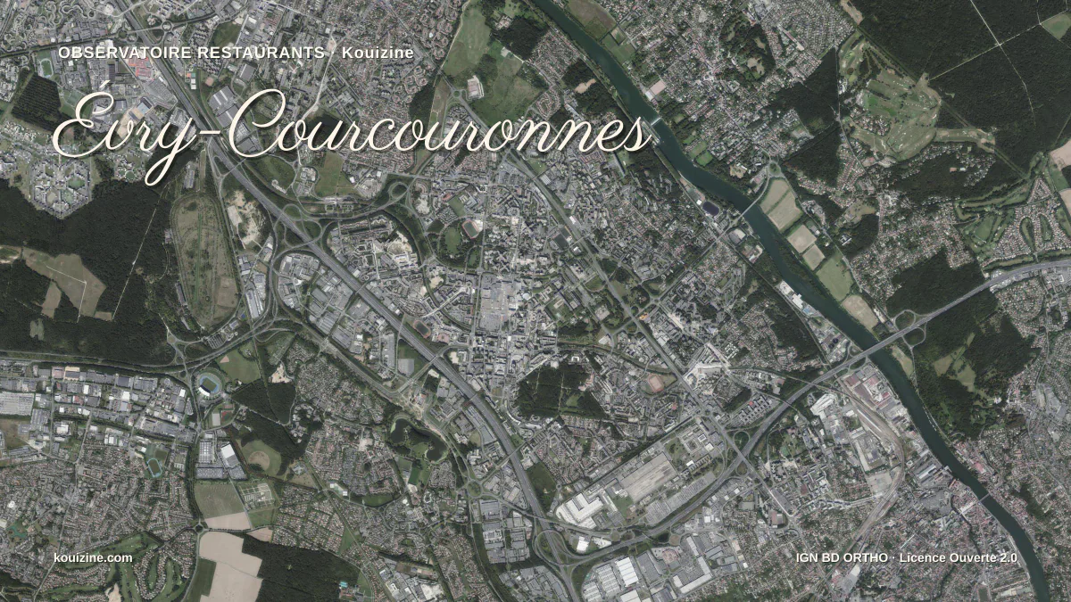 Vue aérienne de Évry-Courcouronnes