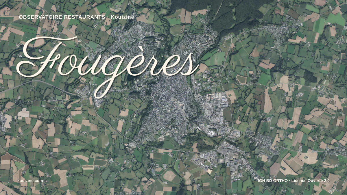 Vue aérienne de Fougères