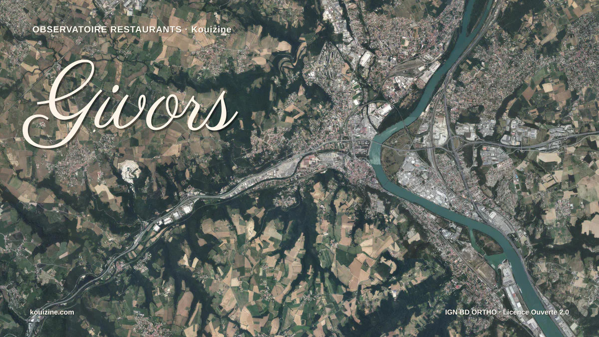 Vue aérienne de Givors
