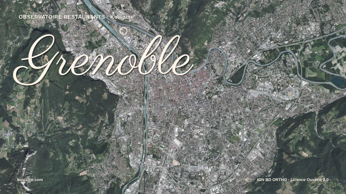 Vue aérienne de Grenoble