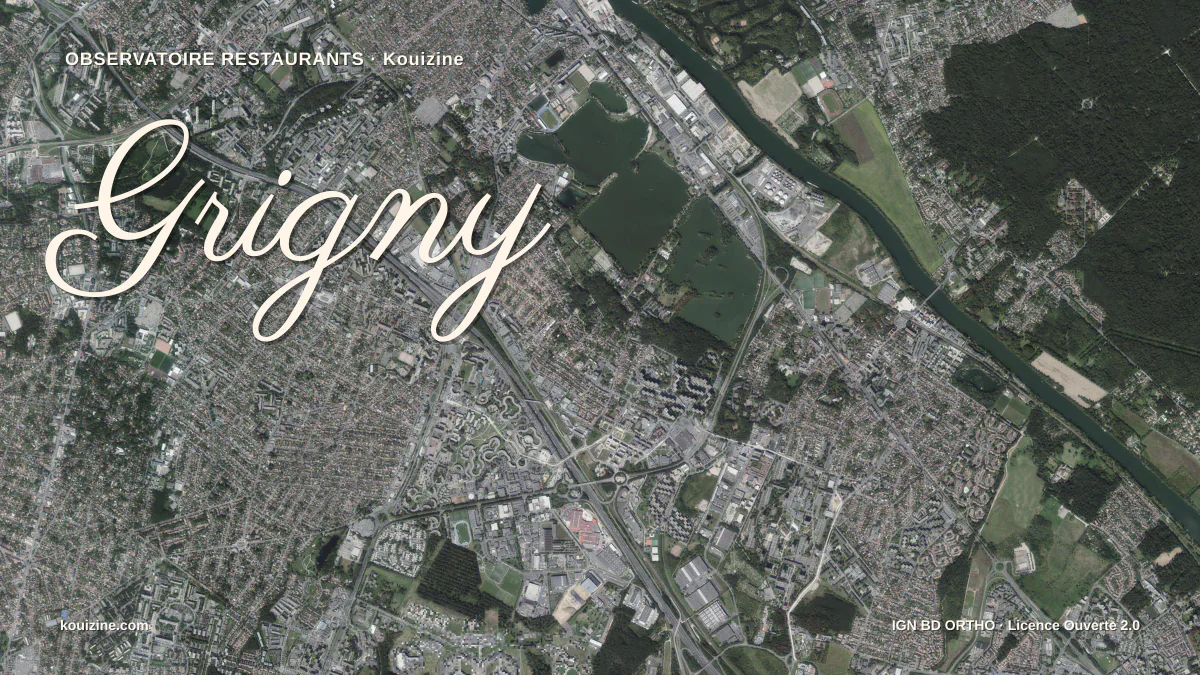 Vue aérienne de Grigny