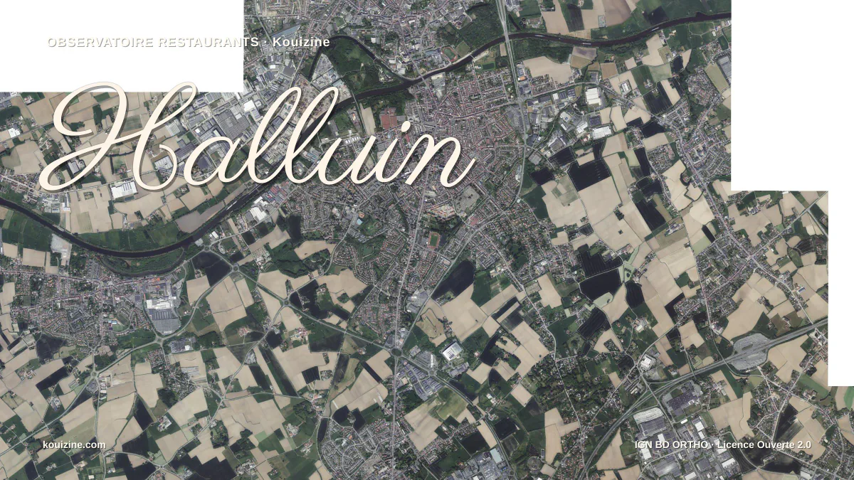 Vue aérienne de Halluin