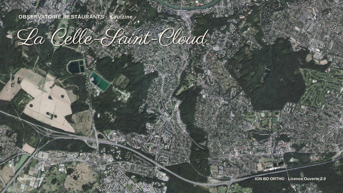 Vue aérienne de La Celle-Saint-Cloud