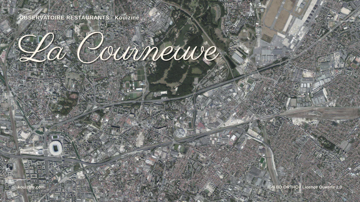 Vue aérienne de La Courneuve