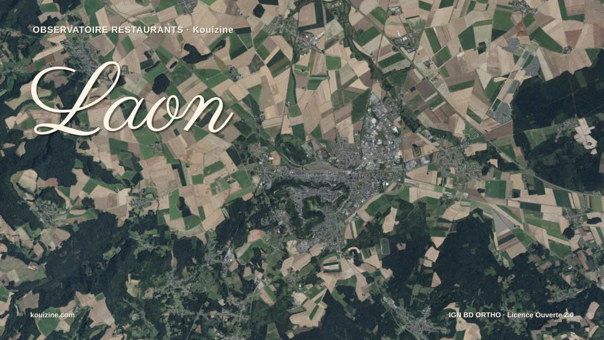 Vue aérienne de Laon