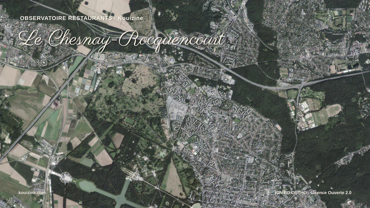 Vue aérienne de Le Chesnay-Rocquencourt