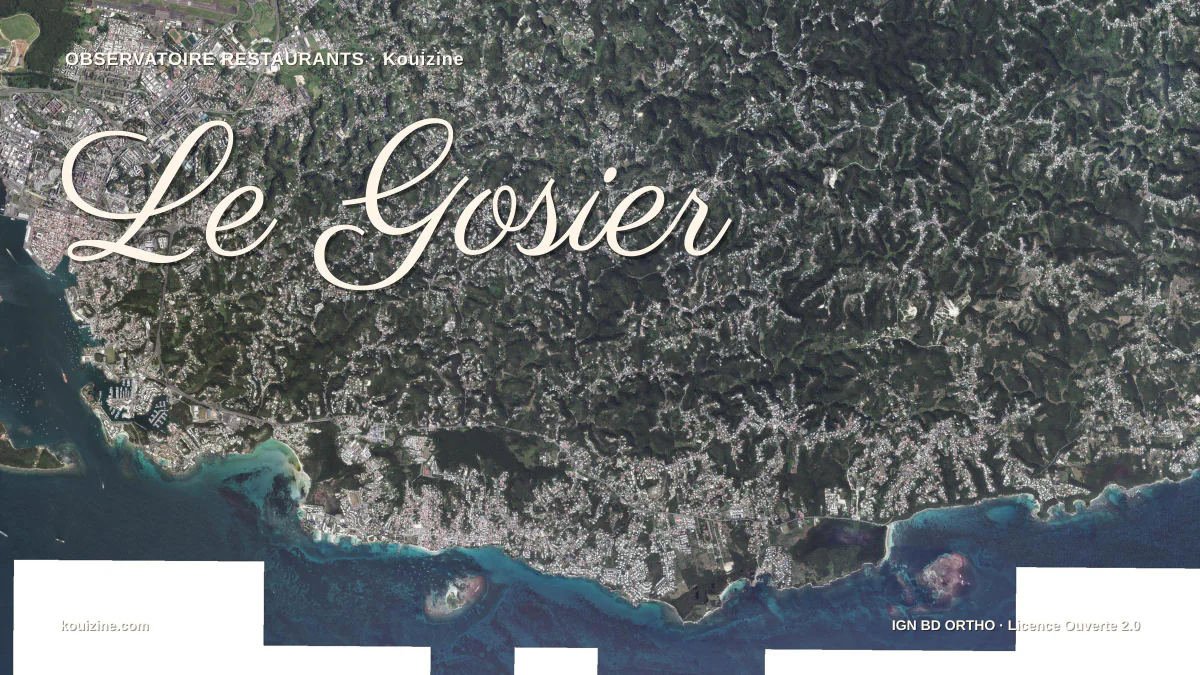 Vue aérienne de Le Gosier
