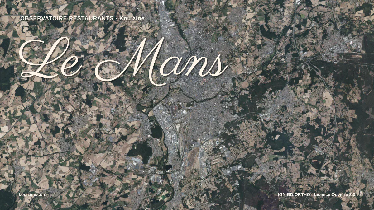 Vue aérienne de Le Mans