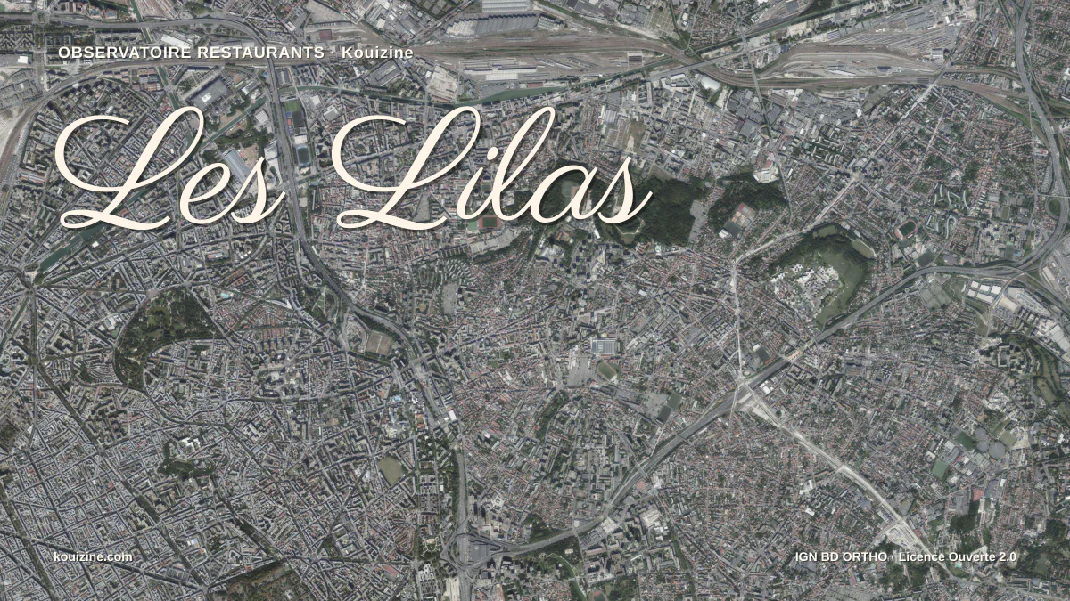 Vue aérienne de Les Lilas