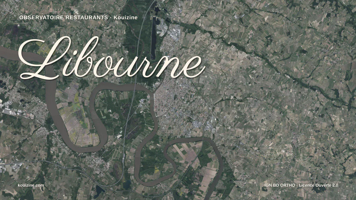 Vue aérienne de Libourne