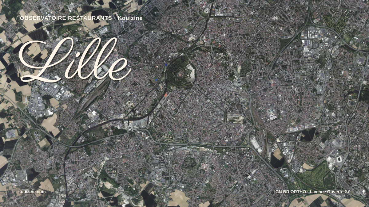 Vue aérienne de Lille