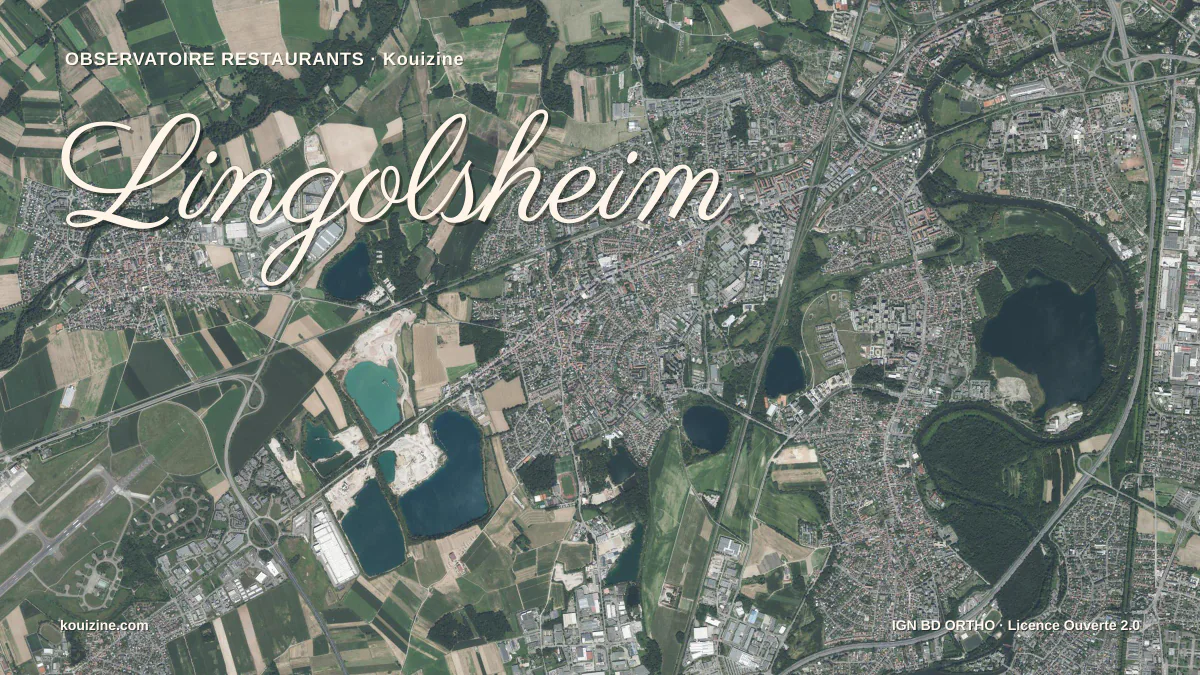 Vue aérienne de Lingolsheim