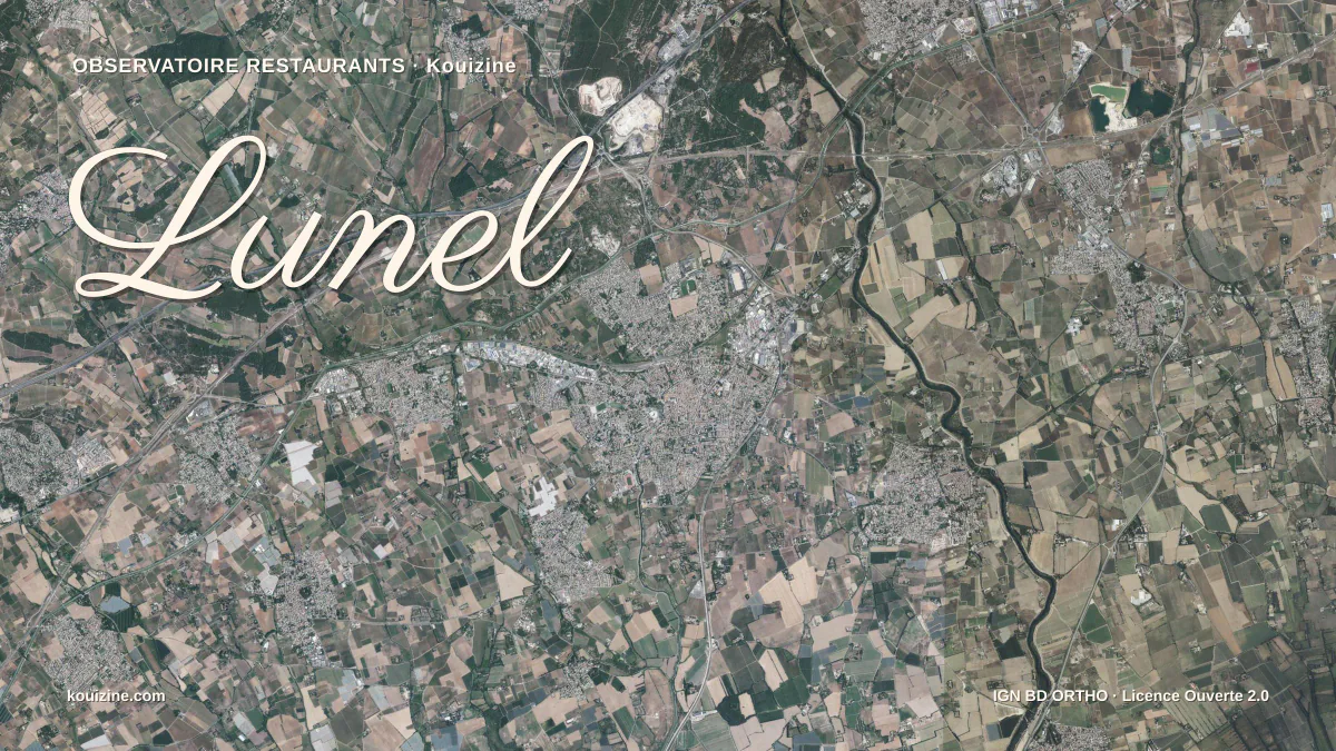 Vue aérienne de Lunel