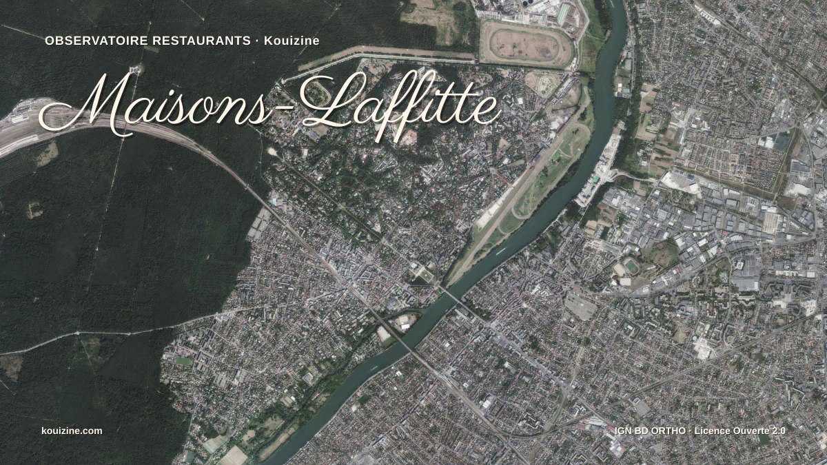 Vue aérienne de Maisons-Laffitte