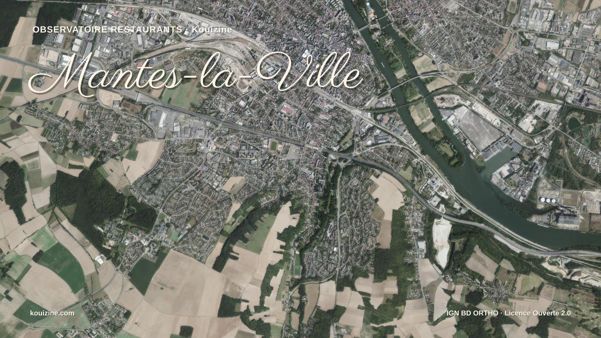 Vue aérienne de Mantes-la-Ville