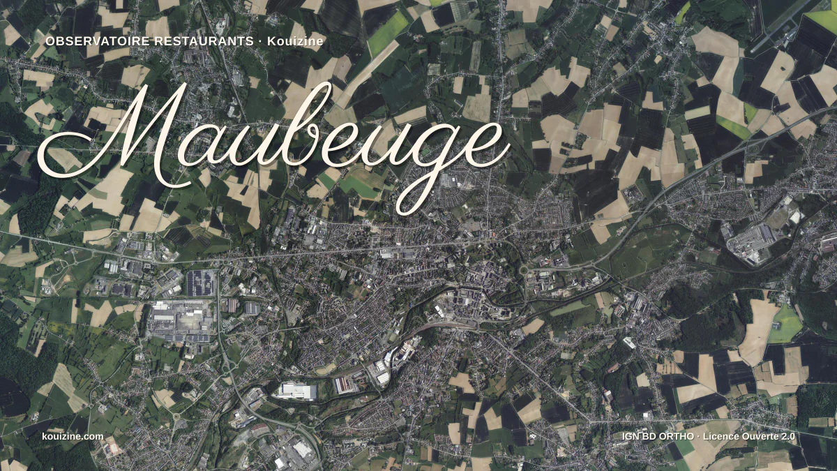 Vue aérienne de Maubeuge