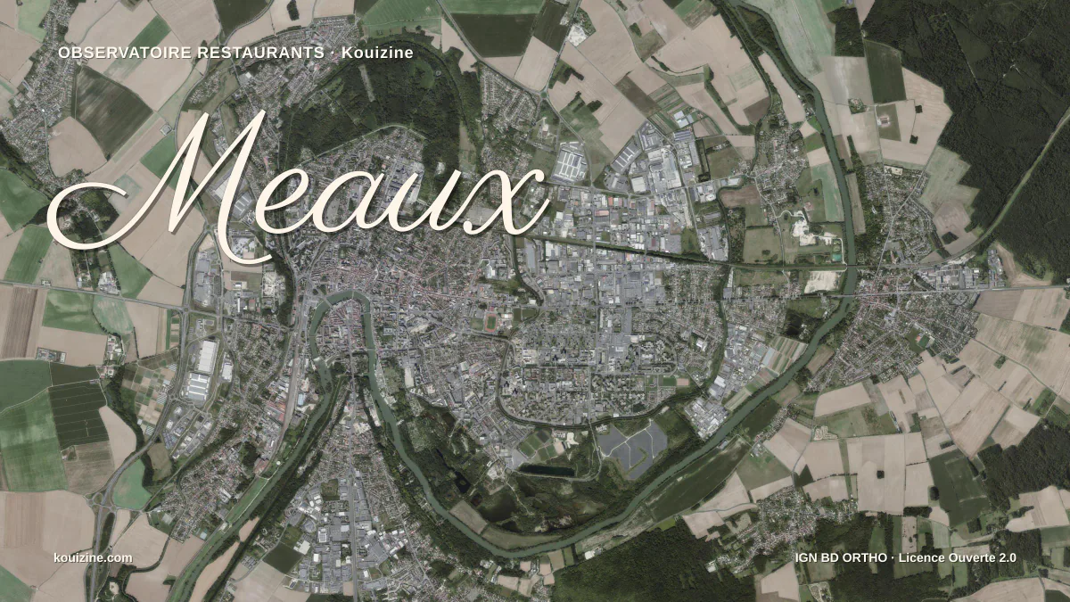 Vue aérienne de Meaux