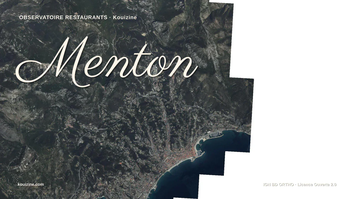 Vue aérienne de Menton