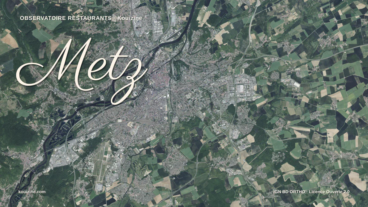 Vue aérienne de Metz