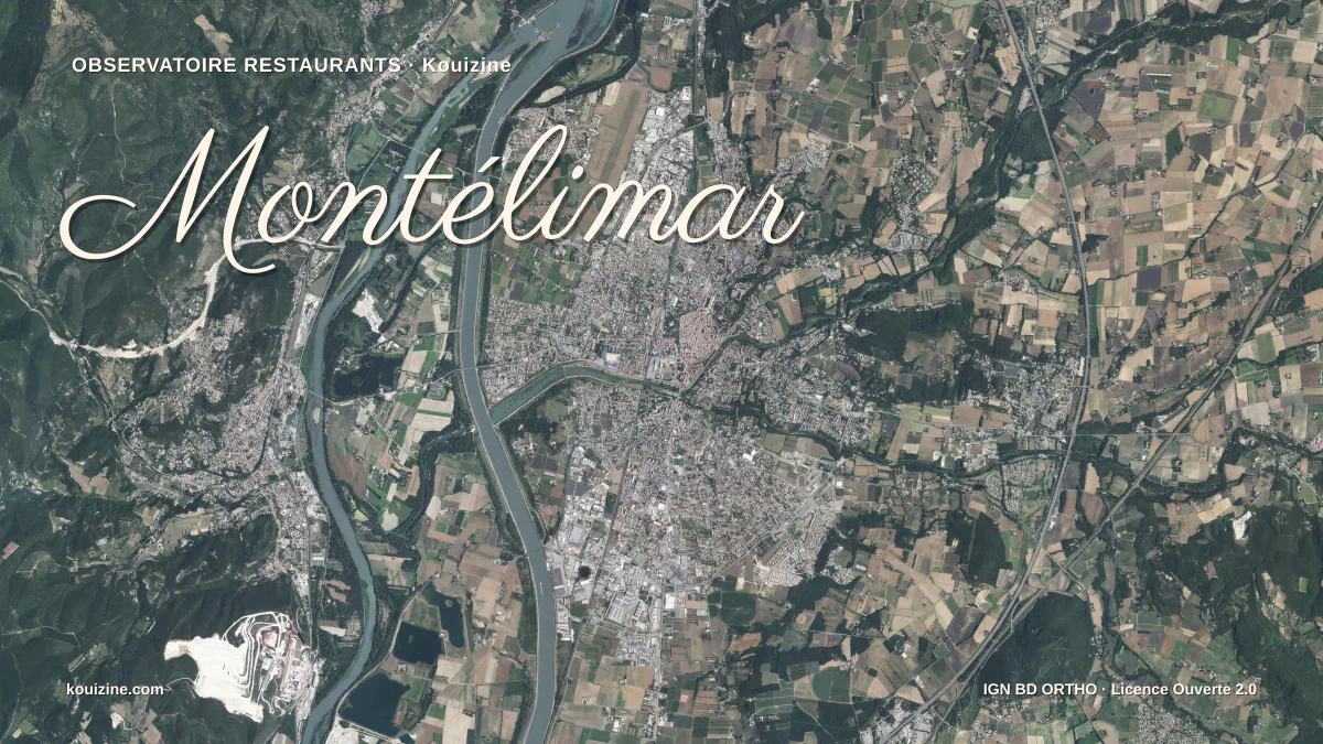 Vue aérienne de Montélimar