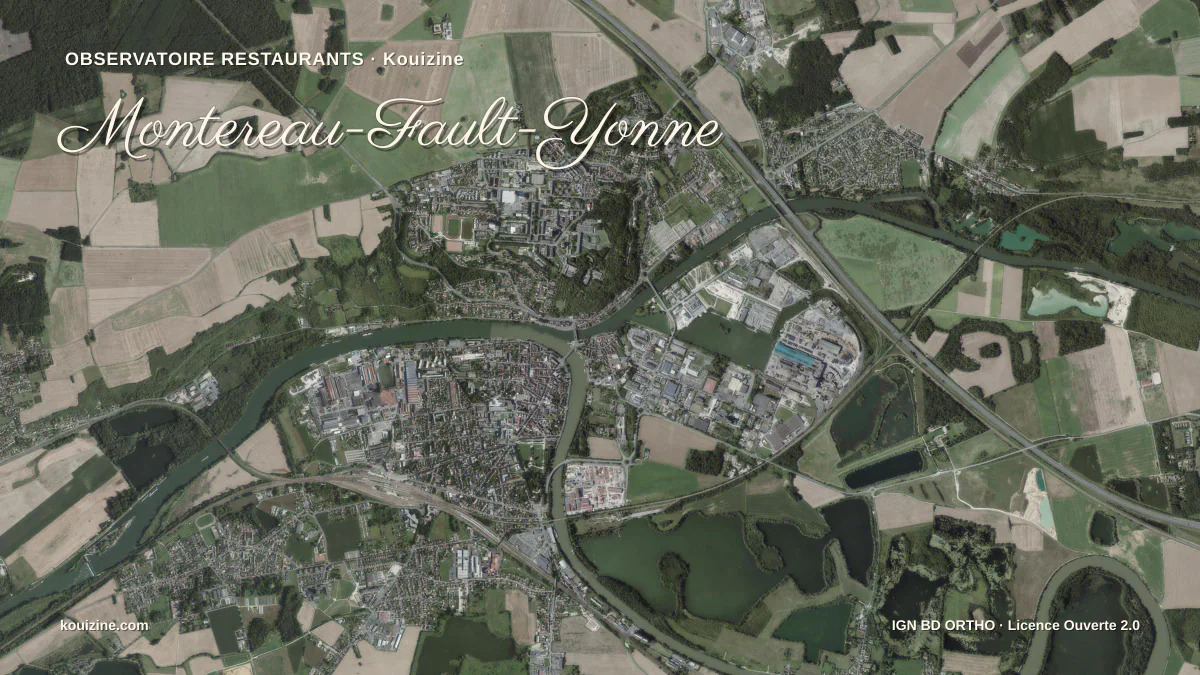 Vue aérienne de Montereau-Fault-Yonne