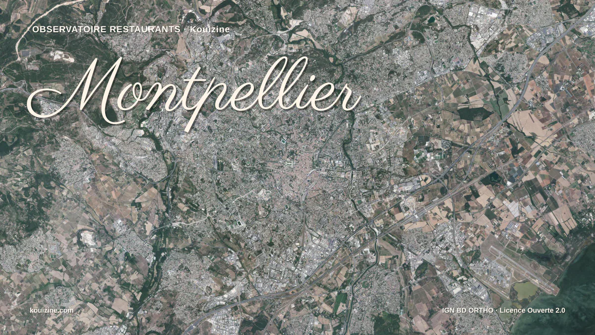 Vue aérienne de Montpellier