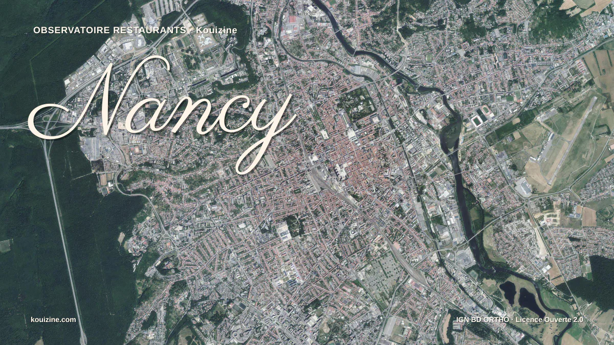 Vue aérienne de Nancy