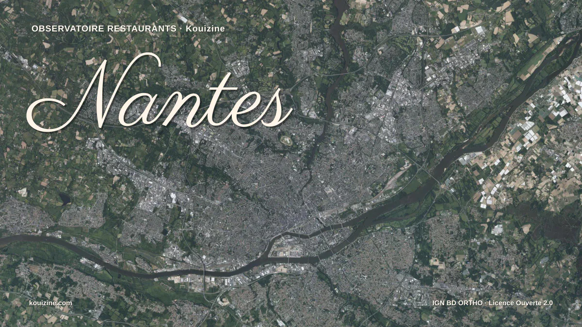 Vue aérienne de Nantes