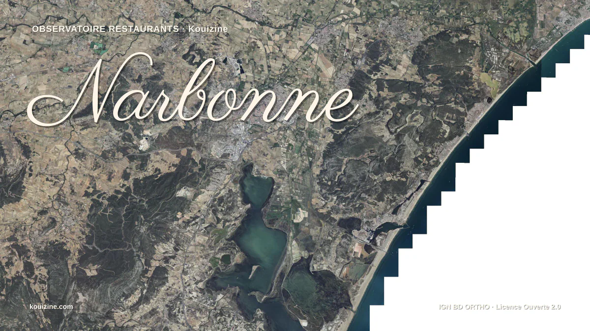 Vue aérienne de Narbonne