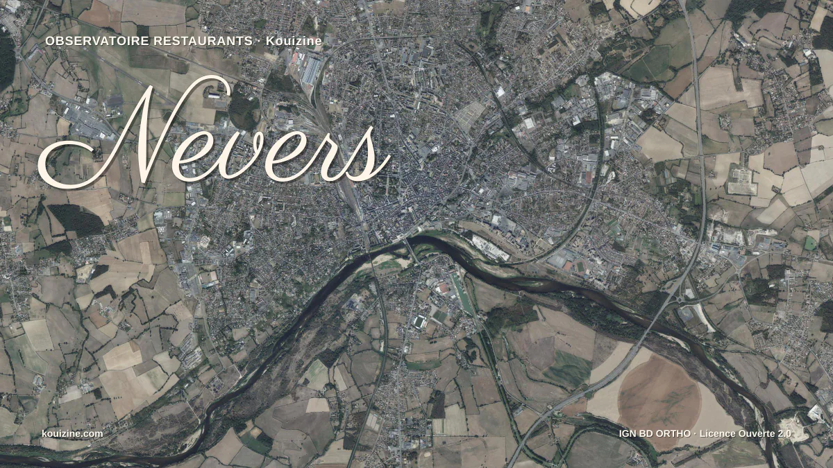 Vue aérienne de Nevers