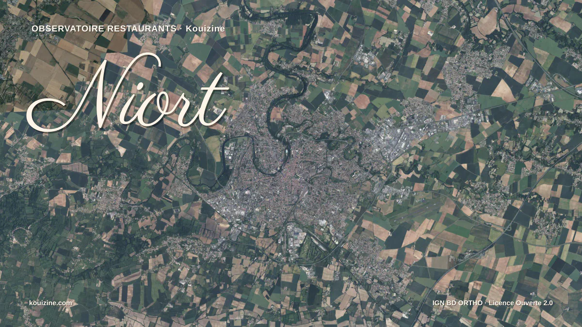 Vue aérienne de Niort