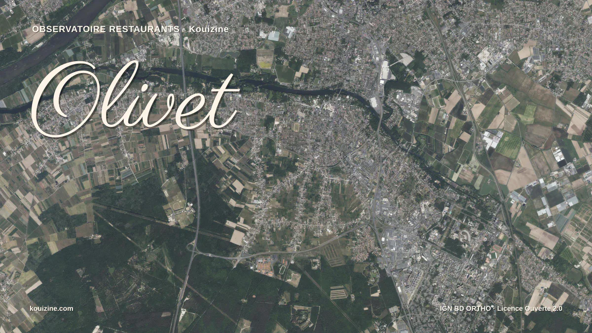 Vue aérienne de Olivet