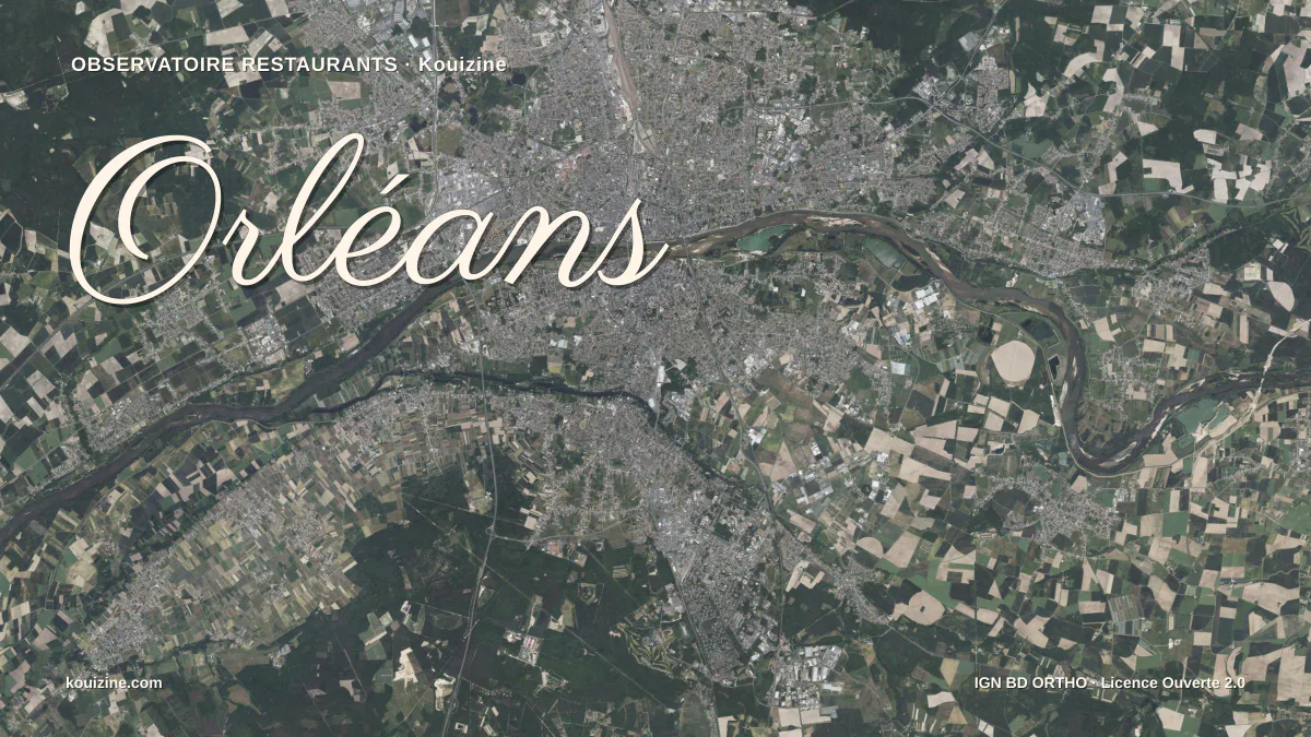 Vue aérienne de Orléans