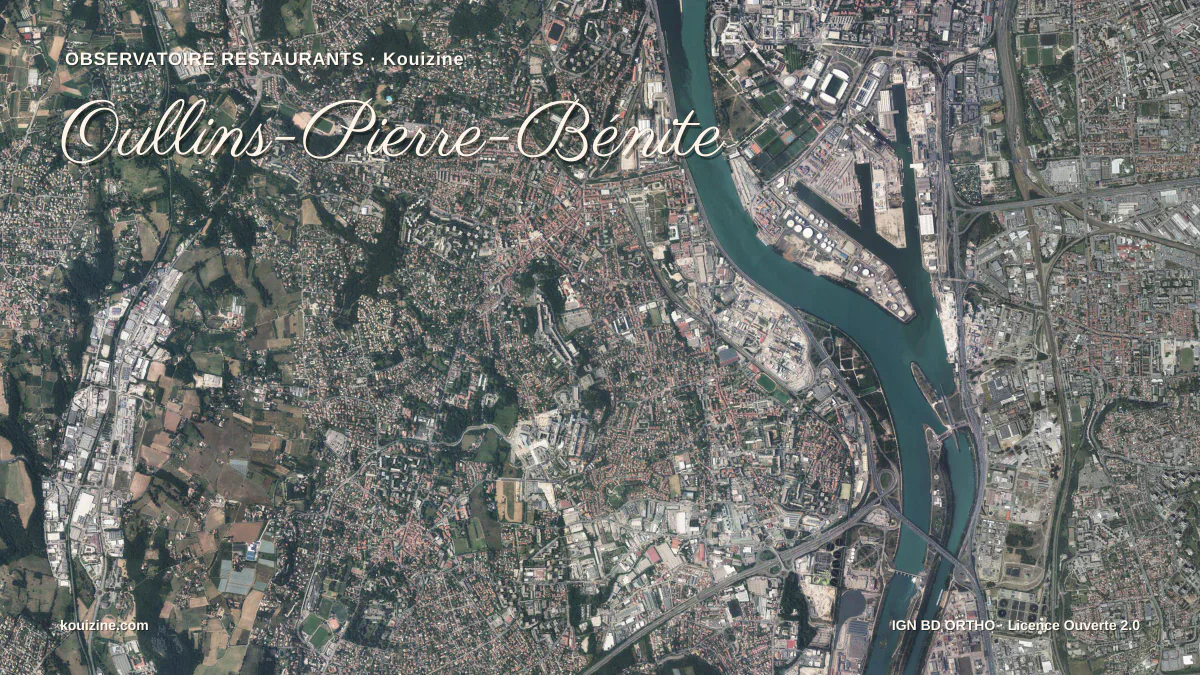 Vue aérienne de Oullins-Pierre-Bénite