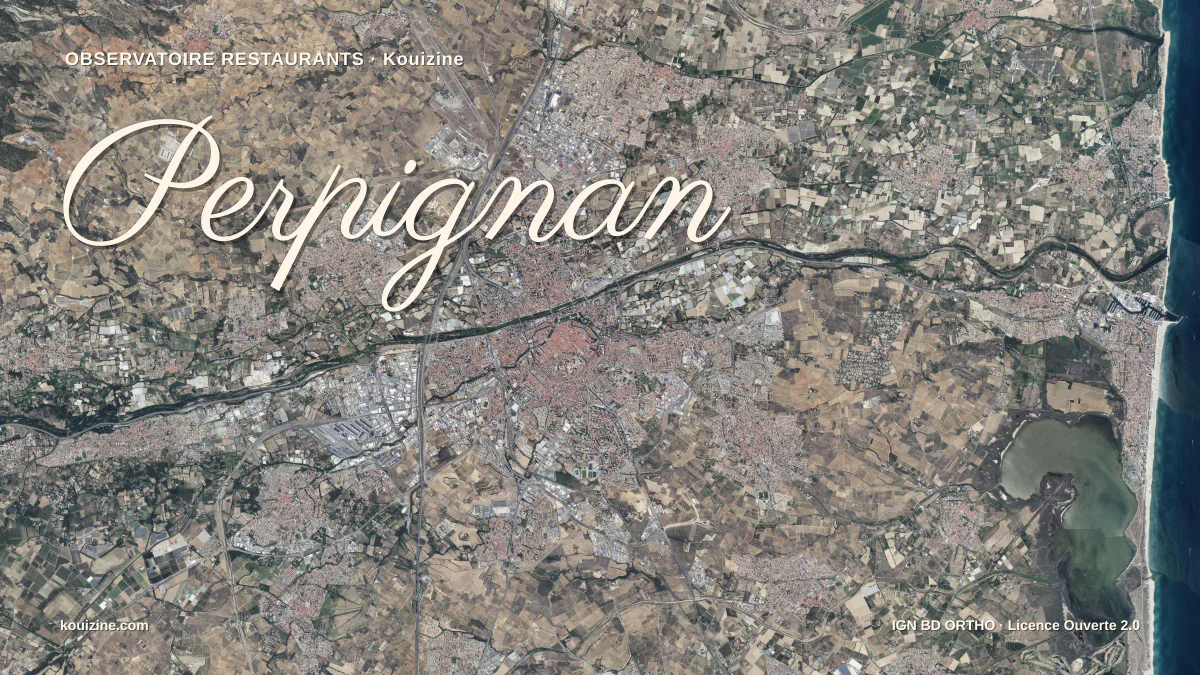 Vue aérienne de Perpignan