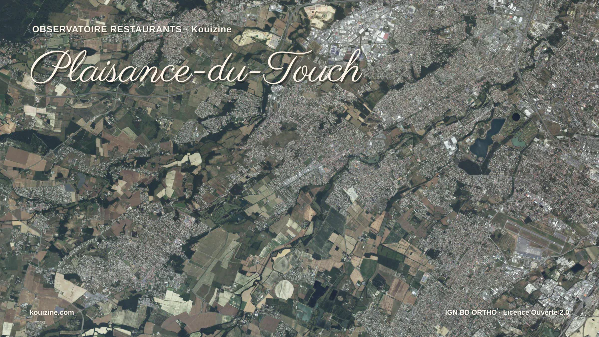 Vue aérienne de Plaisance-du-Touch