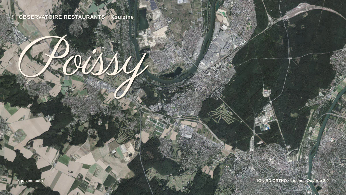 Vue aérienne de Poissy