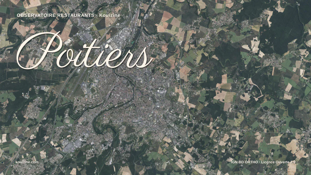 Vue aérienne de Poitiers