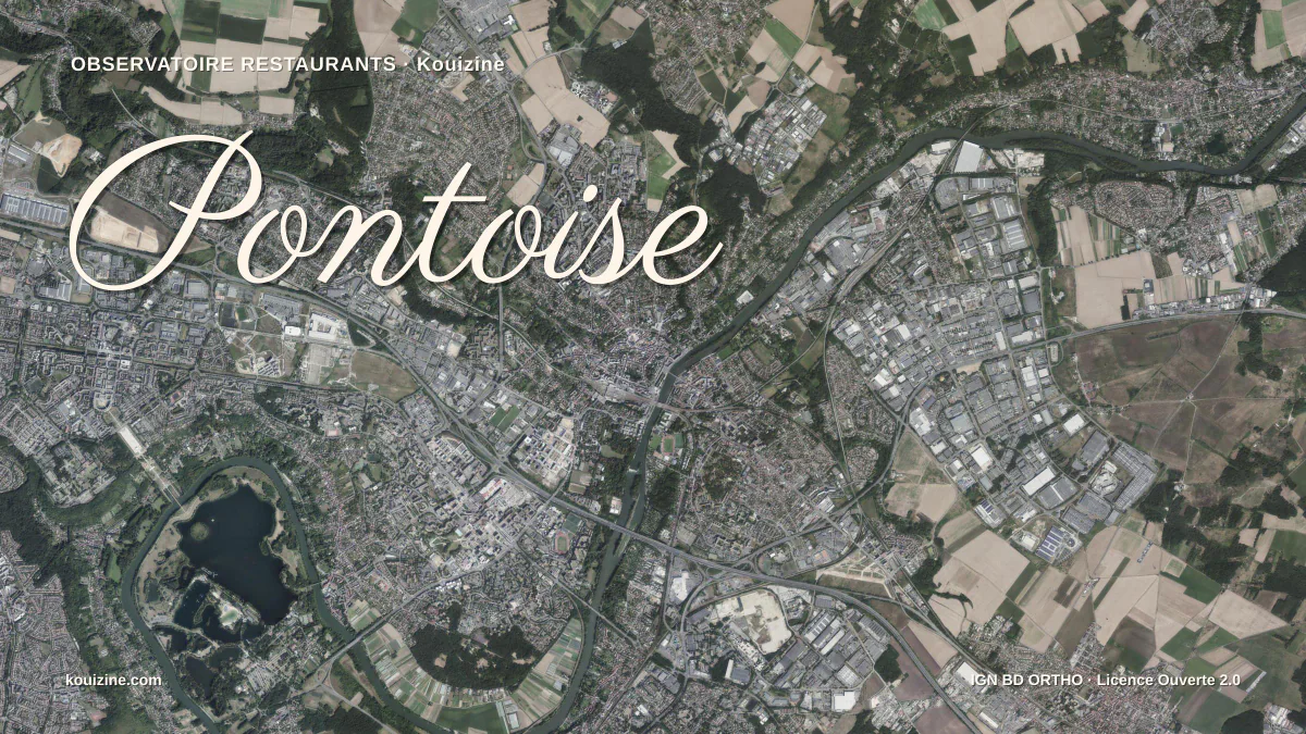 Vue aérienne de Pontoise