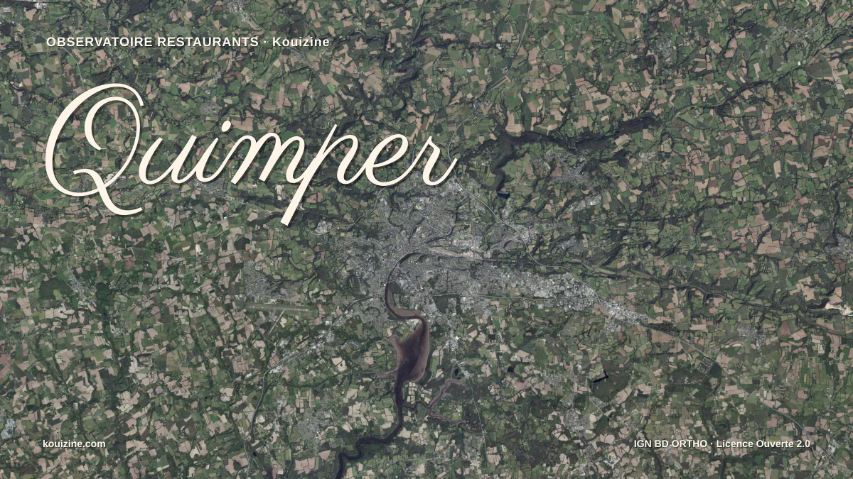 Vue aérienne de Quimper
