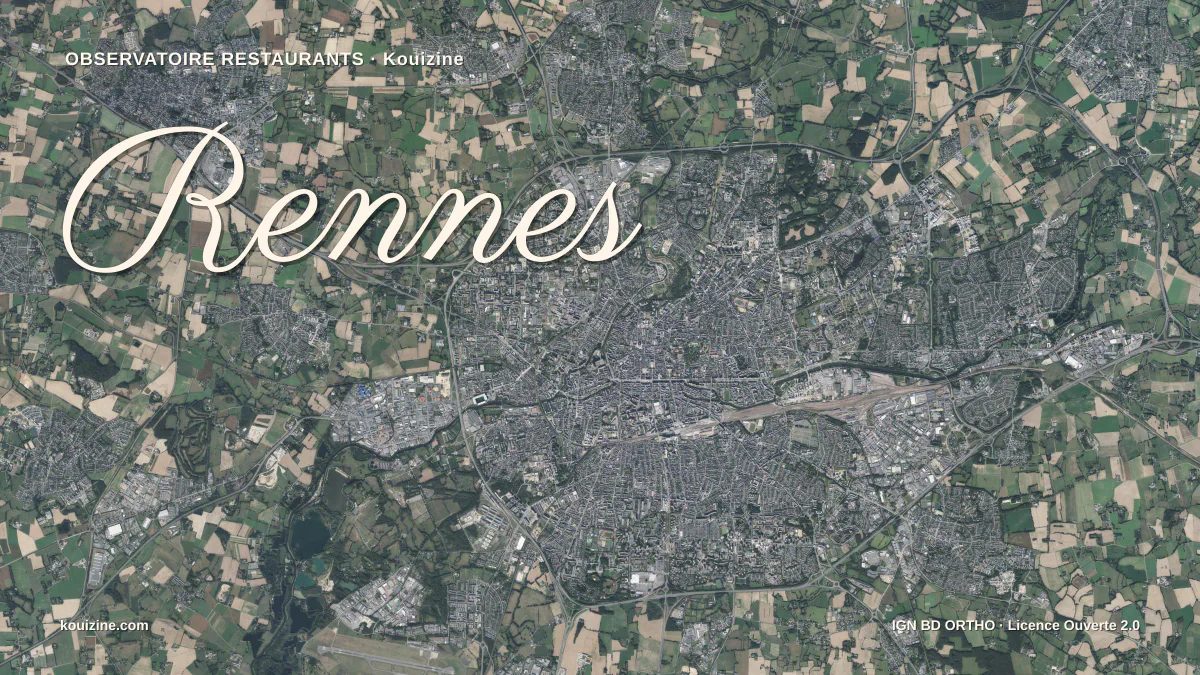 Vue aérienne de Rennes