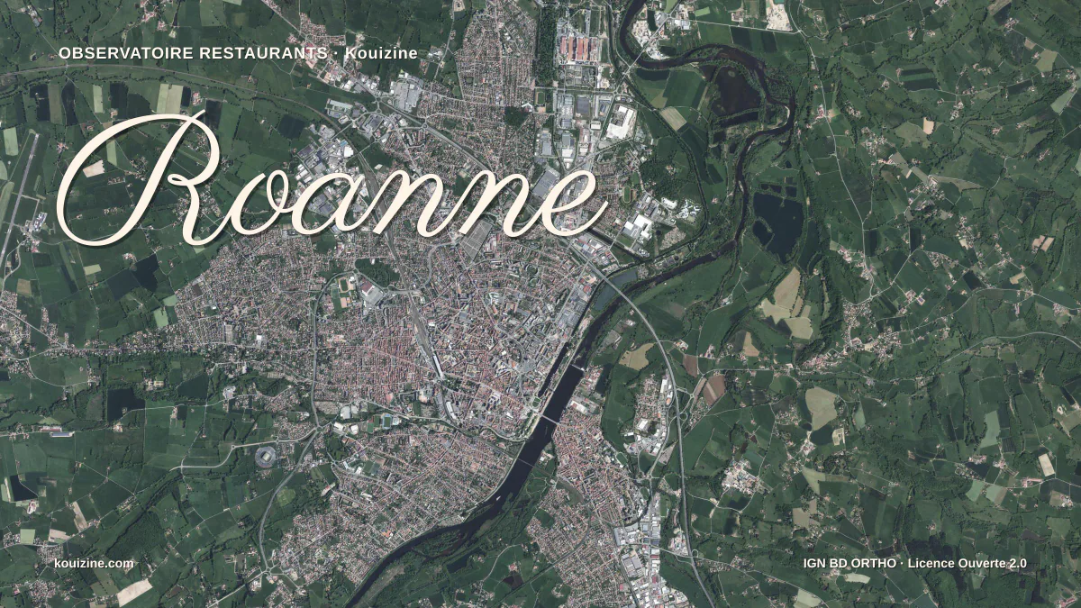 Vue aérienne de Roanne
