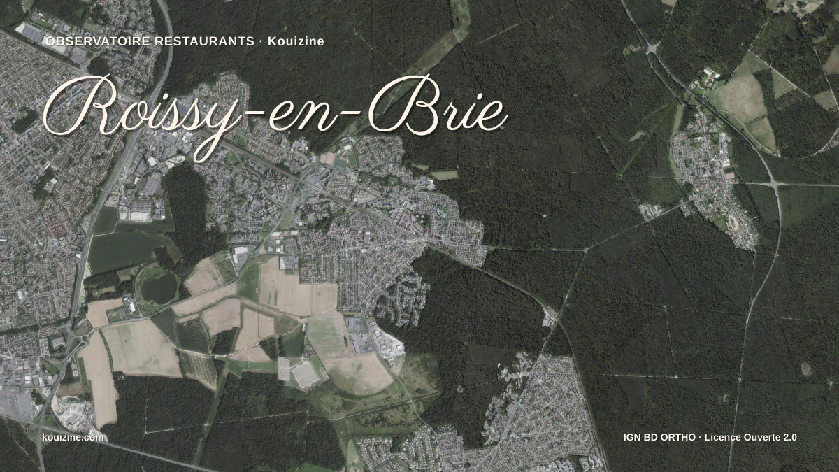 Vue aérienne de Roissy-en-Brie