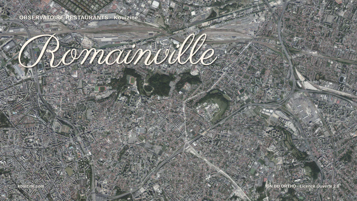 Vue aérienne de Romainville