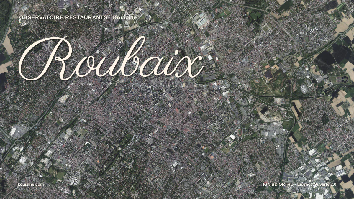 Vue aérienne de Roubaix