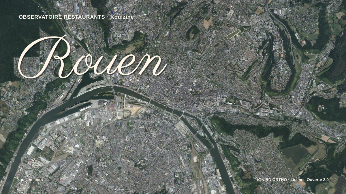 Vue aérienne de Rouen